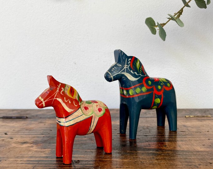 Vintage Swedish Dala horses