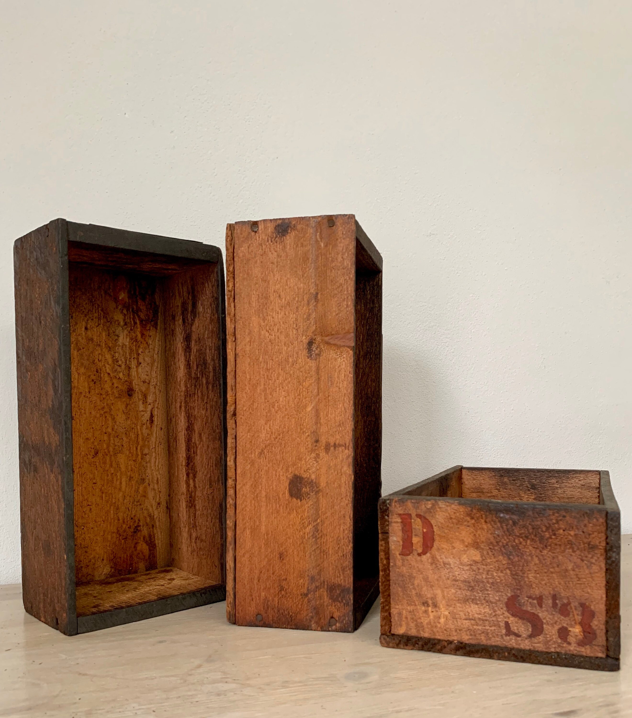 Wooden storage box industrial vintage rustic patina Etsy