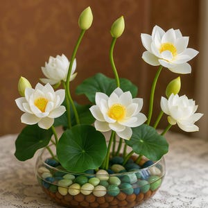 10 Sacred White Lotus Seeds | Zen Water Flower to Grow at Home | Easy Germination in Pot or Pond