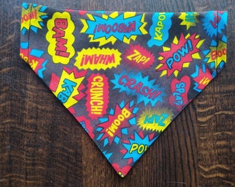 Comic book pet bandana