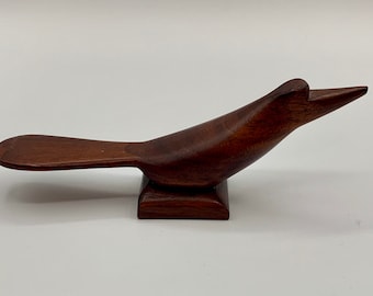 Handmade Wooden Bird Sculpture