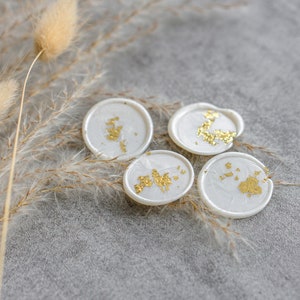 Wachssiegel mit Blattgold - selbstklebendes fertiges Wachssiegel mit Blattgold