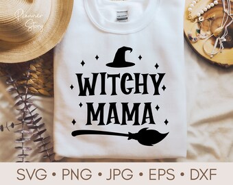 Witchy Mama Svg, Halloween Svg, Trick or treat Svg, Halloween Shirt Svg, Mama Halloween Svg, Basic Witch Svg, Witch Svg cut file Cricut