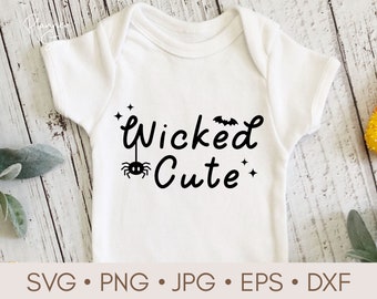 Wicked Cute Svg, Halloween Onesie Svg, Toddler Halloween Svg, Kids Halloween Svg, Halloween Shirt Svg, Halloween Baby Svg, Spooky Mini Svg