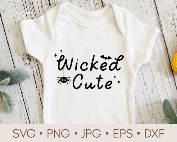 Wicked Cute Svg, Halloween Onesie Svg, Toddler Halloween Svg, Kids Halloween Svg, Halloween Shirt Svg, Halloween Baby Svg, Spooky Mini Svg