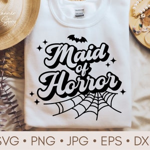 Maid of Horror Svg, Spooky Bachelorette Svg, Halloween Bride Svg, Bachelorette Halloween Party Shirts, Halloween Wedding, Bridesmaid Svg