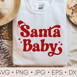 Santa Baby svg, Png, Baby Claus svg, frohe Weihnachten sv, erste Weihnachten svg, Kinder Weihnachten svg, Retro weihnachts svg, Weihnachtensbaby svg