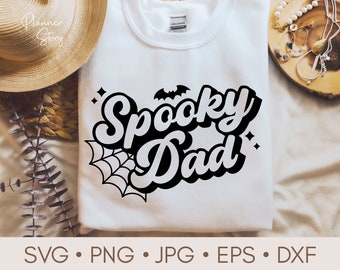 Spooky Dad Svg, Halloween Svg, Halloween Dad Svg, Halloween Retro Svg, Dad Life Svg, Spooky Shirt Svg, Funny Halloween Shirt Svg cut file