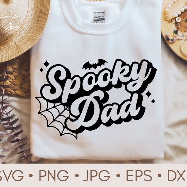 Spooky Dad Svg, Halloween Svg, Halloween Dad Svg, Halloween Retro Svg, Dad Life Svg, Spooky Shirt Svg, Funny Halloween Shirt Svg cut file