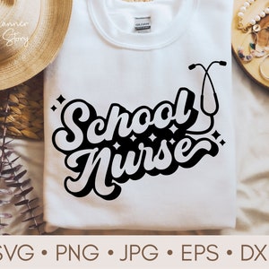 School Nurse Svg, Nurse Stethoscope Svg, Stethoscope Svg, School Nurse Shirt, Nursing Svg, Gift for Nurse, RN Nurse, Nurse Squad, Nurse Life
