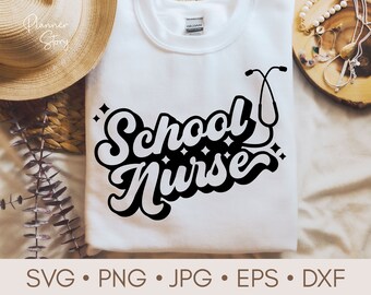 School Nurse Svg, Nurse Stethoscope Svg, Stethoscope Svg, School Nurse Shirt, Nursing Svg, Gift for Nurse, RN Nurse, Nurse Squad, Nurse Life