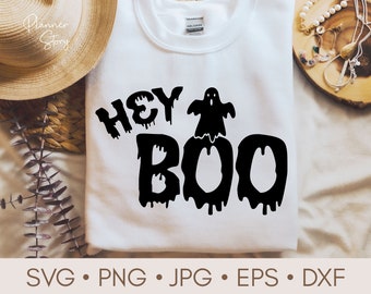 Hey boo svg | Halloween svg | Spooky shirt svg | Ghost svg | Boo Y'all svg | Halloween quotes shirt |Funny halloween svg cut file for cricut