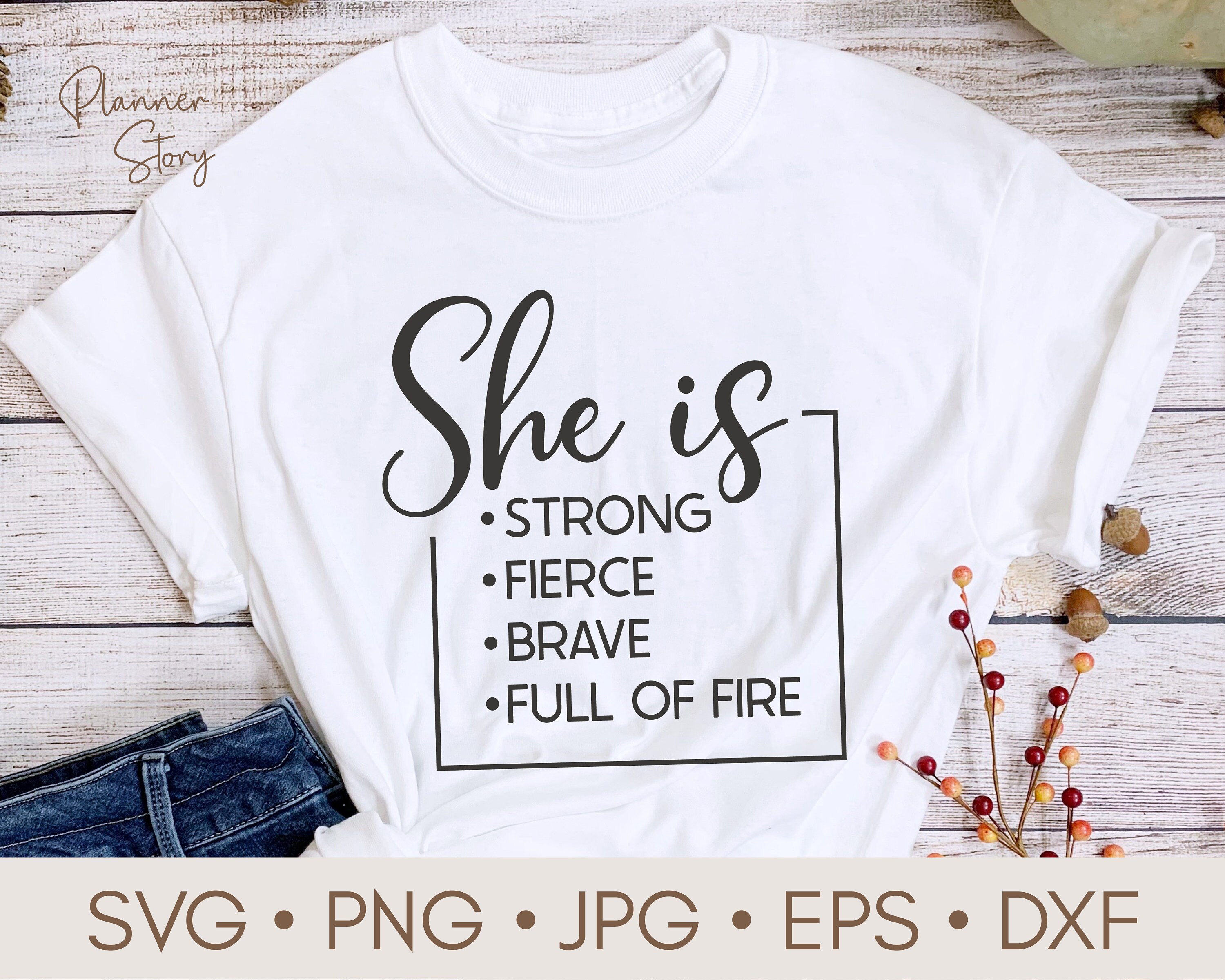 She Is Strong Fierce Brave Full of Fire SVG File | Etsy