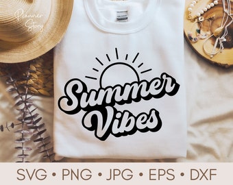 Summer Vibes Svg, Summer Quote Svg, Retro Summer Svg, Summer Shirt Svg, Beach Life Svg, Beach Vibes Svg, Vacation Mode Svg Cut File Cricut
