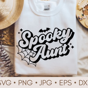Gruselige Tante SVG, gruselige Tante svg, Halloween svg, Halloween tante svg, Halloween Retro svg, Tante Leben svg, Halloween Shirt svg, Tante Shirt