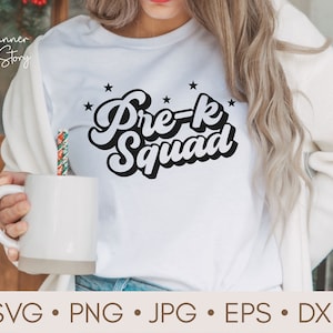 Pre-K Squad Svg, Pre-K Teacher Svg, Pre-K Teacher Shirt, Pre-K Svg, Pre-K Crew Svg, Pre-K Team Shirt, Back to School Svg, Hello pre-k Svg