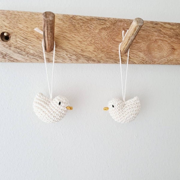 Crochet easter birds|4 pieces of tiny easter birds|Easter chick|Easter decoration|Easter|Baby birds|Bird crochet