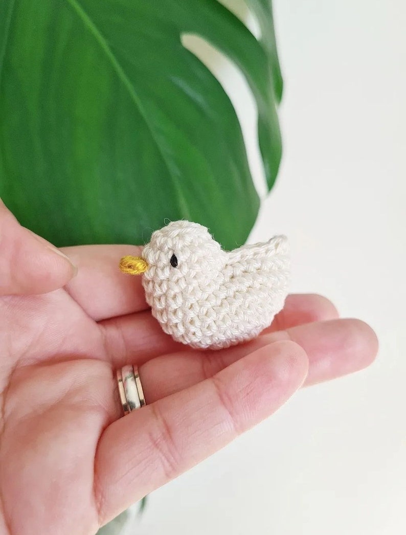 Oiseaux de Pâques au crochet4 petits oiseaux de PâquesPoussin de PâquesDécoration de PâquesPâquesBébés oiseauxOiseaux au crochet image 3