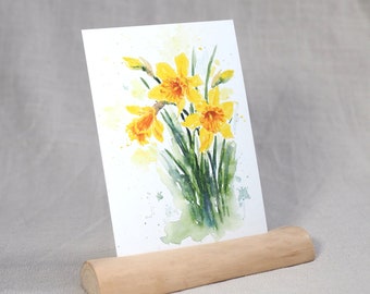 Postkarte Osterglocken / Aquarellpostkarte / Osterkarte