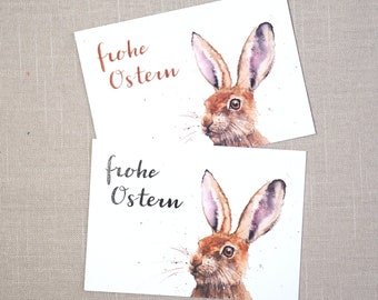 Happy Easter card / Easter card / Easter postcard / watercolor postcard