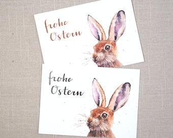 Happy Easter card / Easter card / Easter postcard / watercolor postcard