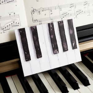 Postkarte Klavier / Aquarellpostkarte