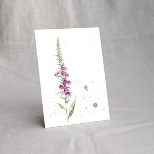 Digitale cartolina/carta acquerello/carta fiore