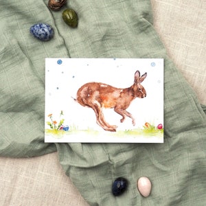 Cartolina Coniglietto di Pasqua / Biglietto di Pasqua / Biglietto acquerello