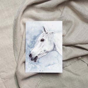 Postkarte Pferd / Pferdekarte / Aquarellpostkarte / Tierkarte