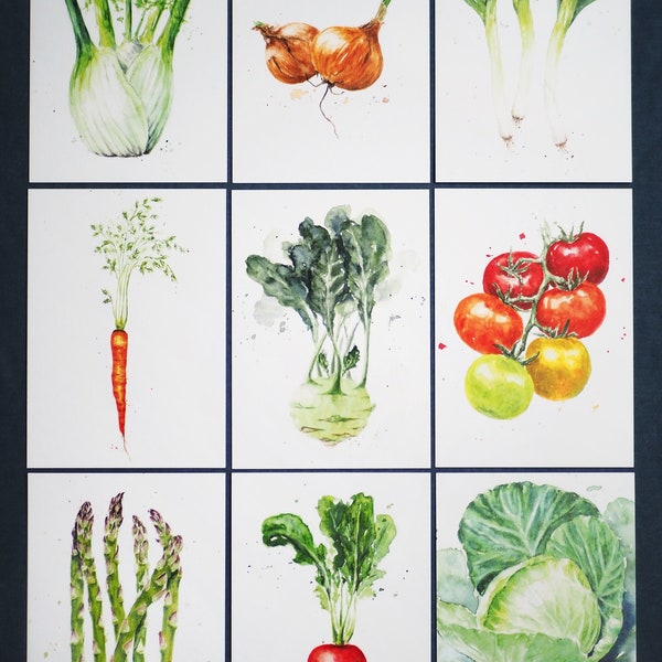 Postkartenset Gemüse