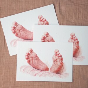 Carte postale « Pieds de bébé »