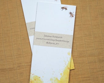 Notitieblok met bijenthema / DL-notitieblok / Aquarel-notitieblok