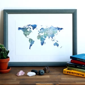 Kunstdruck ‚World map‘