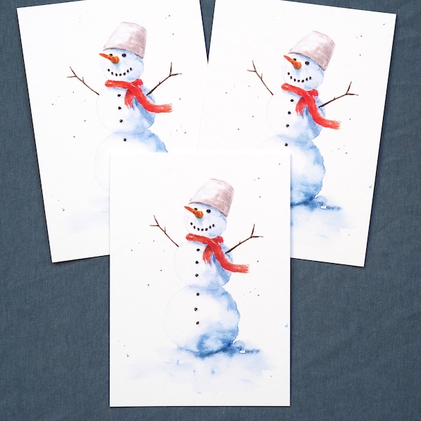 Postkarte ,Schneemann’