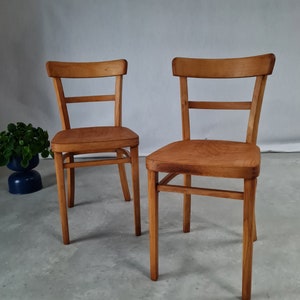 1 of 2  Nature Wooden Dining Chair / Mid-century chair / beech wood / Scandinavian style / 60’s / Made in Yugoslavia Stol Kamnik /chair