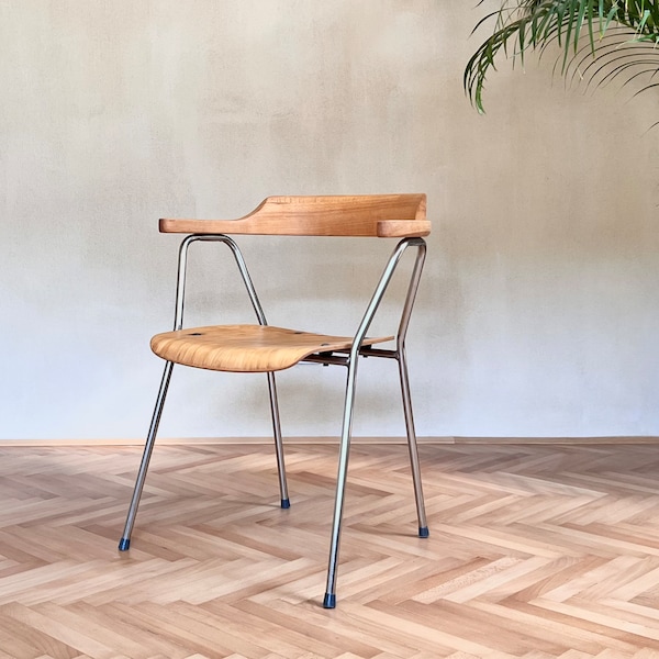 1 of 3 Mid-century dining / chair 4455 / Designed by NIKO KRALJ / natural wood chair / original / scandi style / Vintage/ 4455 chair/ set