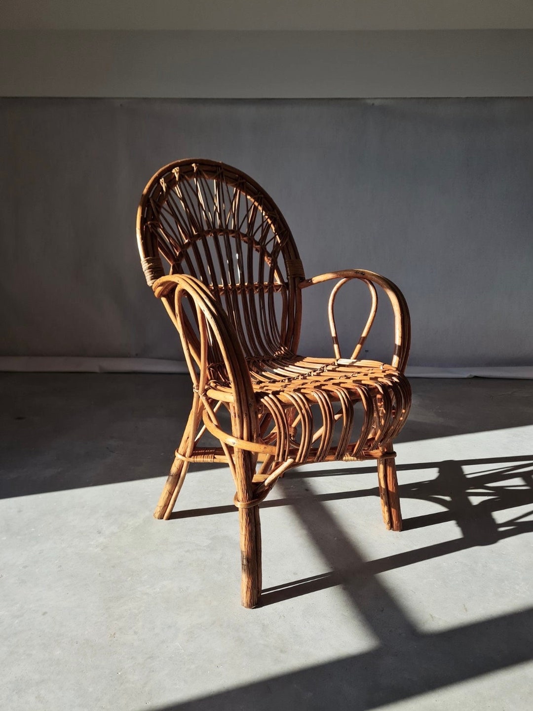 Rustic Boho Chair Vintage Boho Rattan Chair