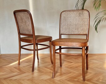 1 of 2 Mid Century /  Vintage Thonet / No. 811 Chair by Josef Hoffmann / Vienna Chair / Thonet chair / mid-century / bamboo net / renewed /