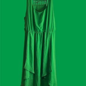 90’s kelly green flowy and fairy dress