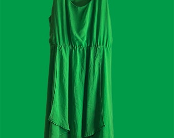 90’s kelly green flowy and fairy dress