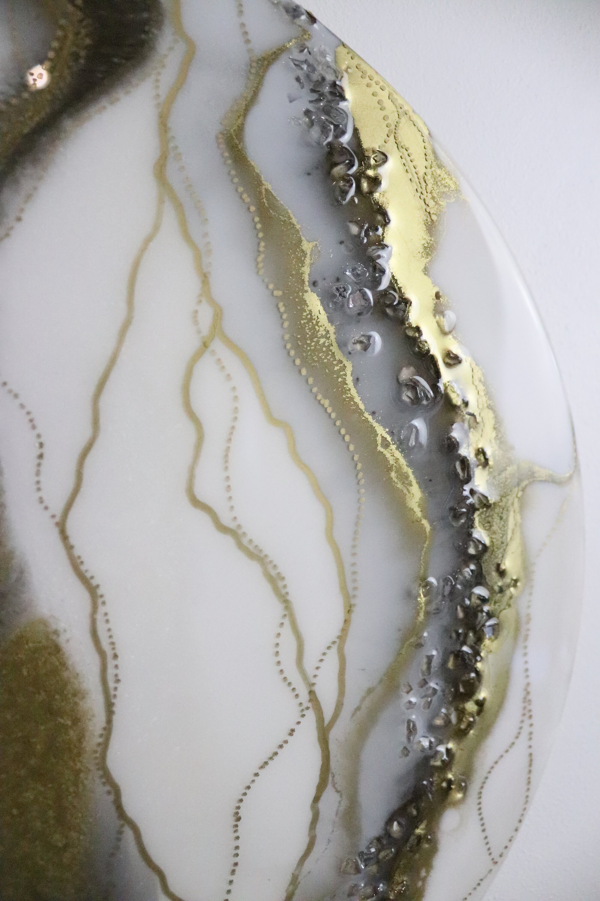 Resin Painting Wall Art Quartz Crystal Abstract Décor Etsy