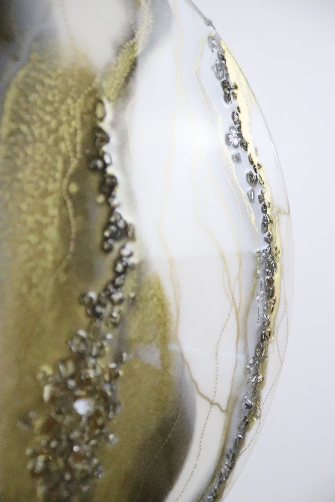 Resin Painting Wall Art Quartz Crystal Abstract Décor Etsy