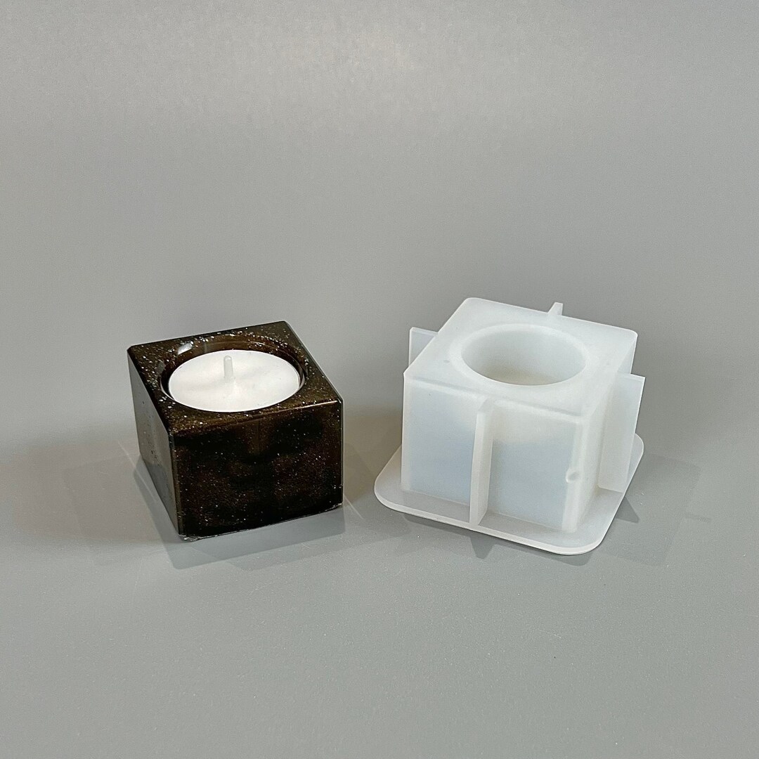 Square Tealight Holder Mould, Pillar Candle Mould, Cylinder Candle Holder Mould, Aromatherapy