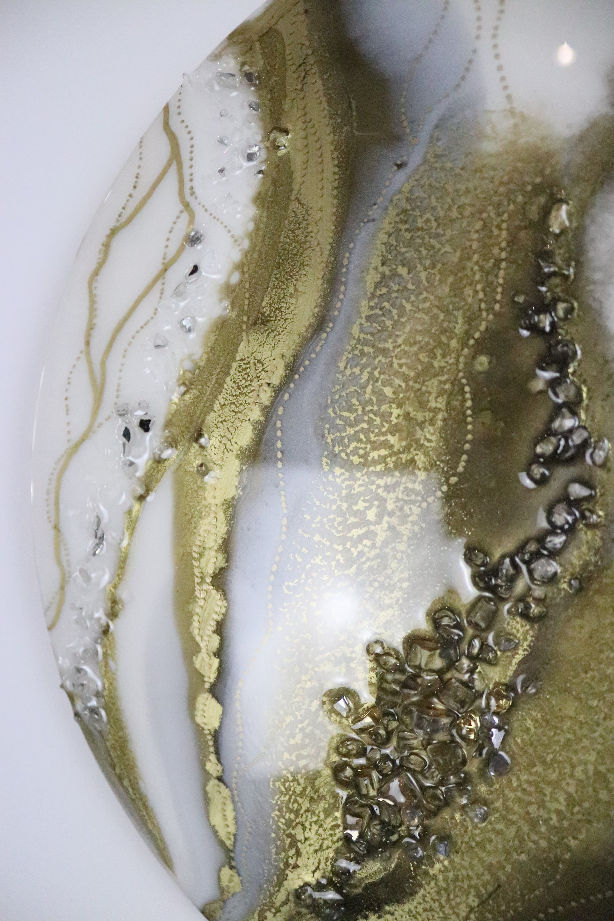 Resin Painting Wall Art Quartz Crystal Abstract Décor Etsy