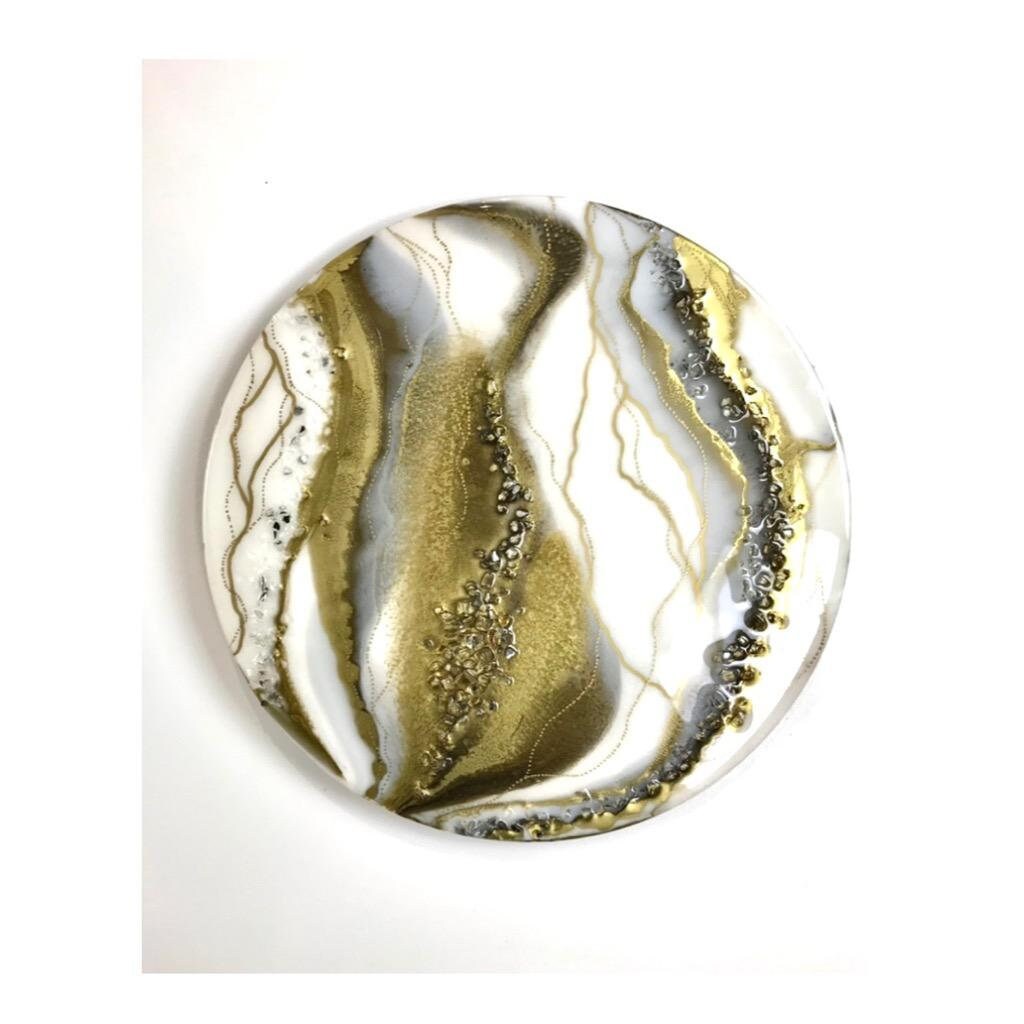 Resin Painting Wall Art Quartz Crystal Abstract Décor Etsy