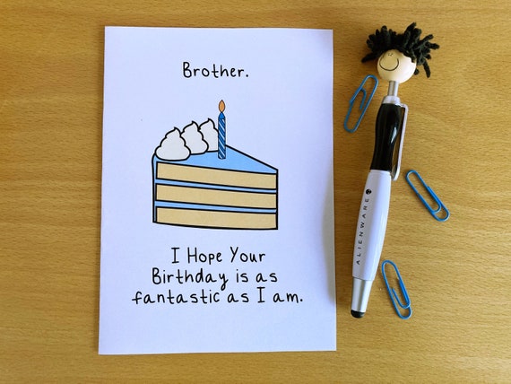 Printable Brother Birthday Card Brother Birthday Funny - Etsy India
