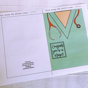 Nurse Graduation Card Printable, Printable Nursing Graduate Card, Cute ...