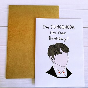 Printable BTS Birthday Card, Jungkook, KPOP, Bangtan Boys, BTS Birthday ...