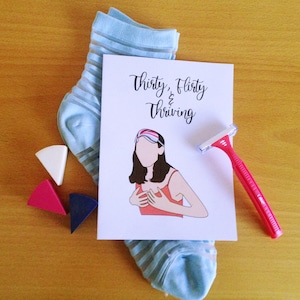 Dreißig, flirty und florierende Geburtstagskarte, Geburtstagskarte zum 30. Geburtstag, 30 Geburtstag, lustige & süße Karte