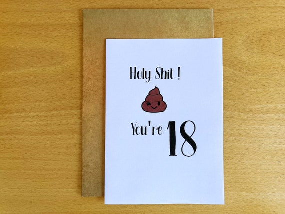 Holy Shit You're 45.7 Cm Geburtstagsbanner – Lustige Deko Zum 18.
